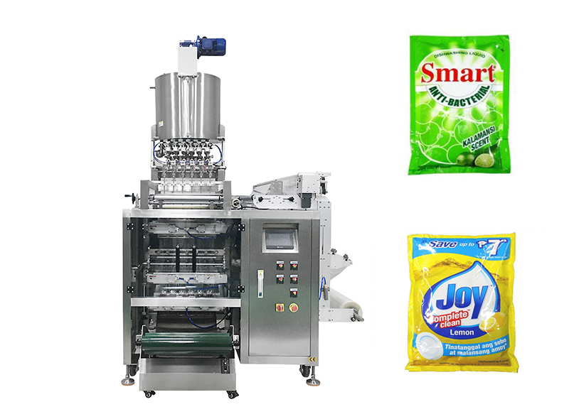 Samfull dishwashing liquid four sides sealing multilane sachet pouch filling packing machine