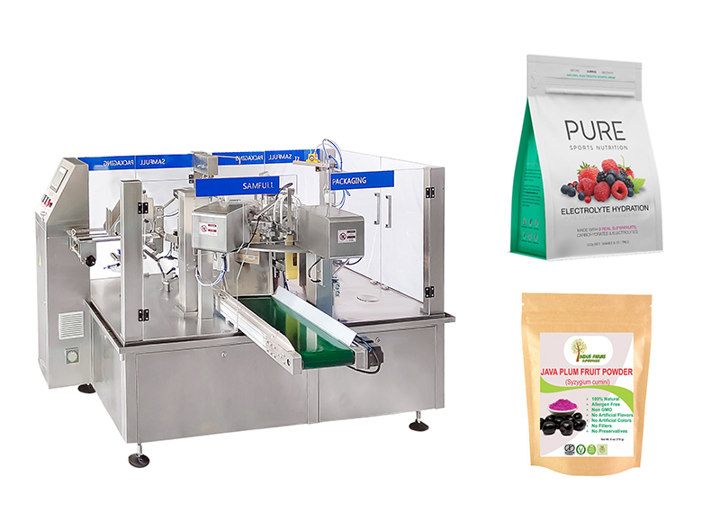 Automatic sport powdered drink premade pouch filling machine