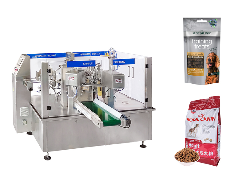 Automatic Dry Pet Food Premade Pouch Packaging Machine For Up To 10kg