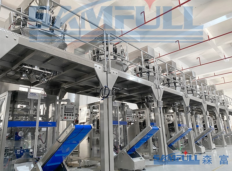 Granule VFFS Vertical Packing Machine Multihead Weigher