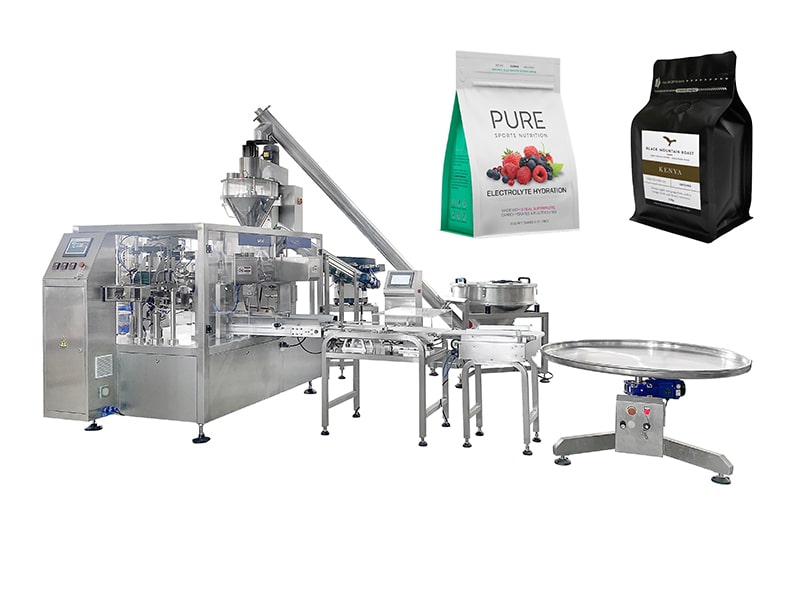 Flat Bottom Gusset Pouch Filling Sealing Machine